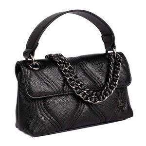 Lug Black Cadence Vegan Leather Mini Chain Strap Crossbody Bag